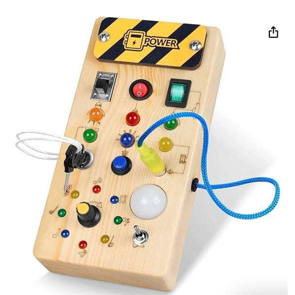 Wooden LED Busy Board for Ages 3+ With Model TC-1219