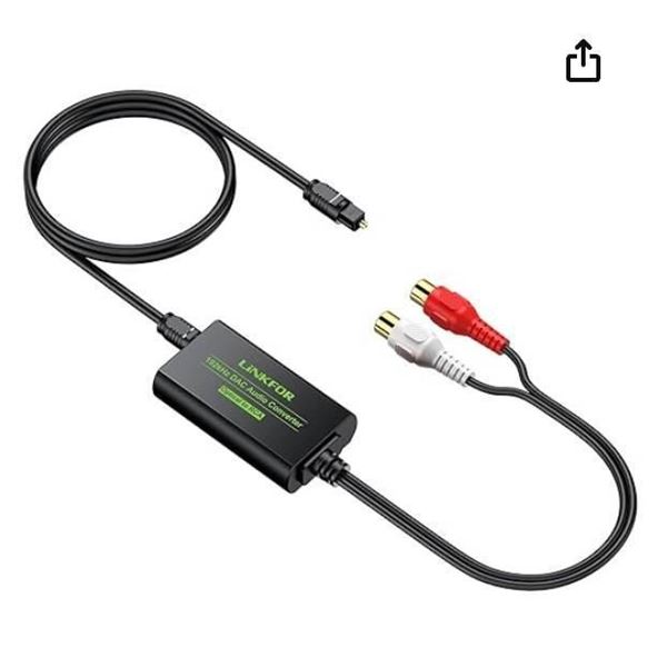 Linkfor 192kHz Optical To RCA DAC Converter