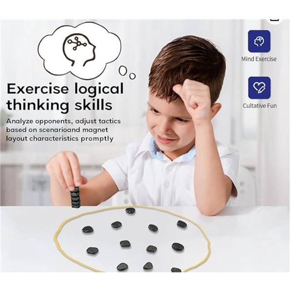 Magnetic Chess Game with Stones, Magnet Game, Magnetic Board Games, Family Games for Kids Chess Puzz