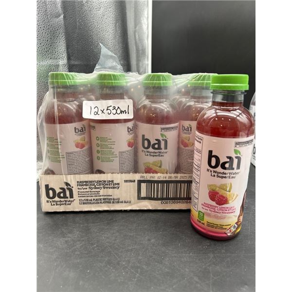 Bai 12 x 530 mL Raspberry Lemon Lime Enhanced Water with Antioxidants