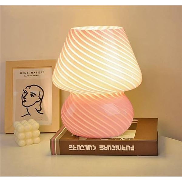 Onewish Mushroom LED Table Lamp Pink Set of 2