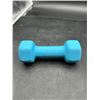 Image 2 : J-Fit 5 lb Neoprene Dumbbell with Hexagonal Design in Blue