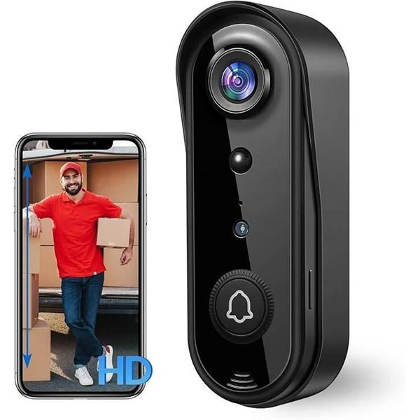 X004G70YRD Wireless 2K Video Doorbell Camera with Night Vision and 32GB SD Card