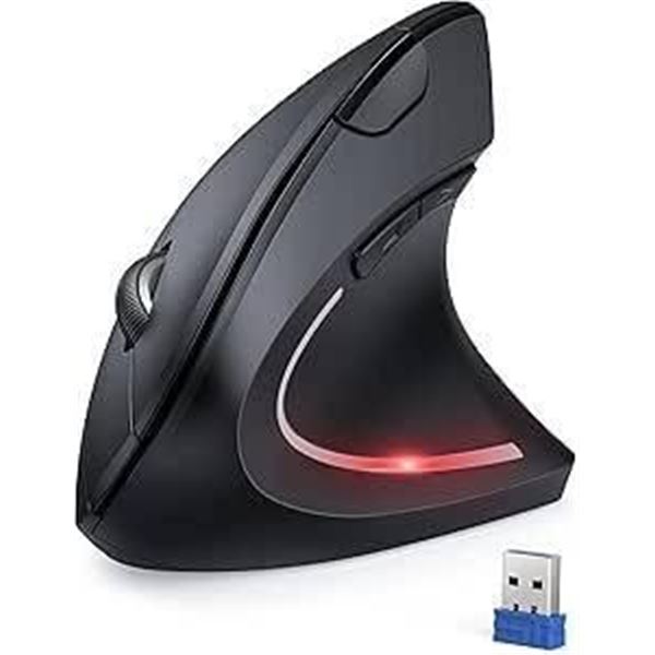 TECKNET PM720 Rechargeable Wireless Vertical Mouse with Adjustable DPI