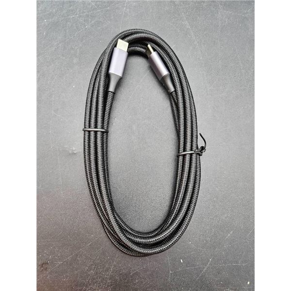 USB-C to USB-C Braided Cable with Durable Connectors – 6 Feet