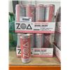 Image 1 : Zoa White Peach Zero Sugar Energy Drink, 24 x 355 mL Cans