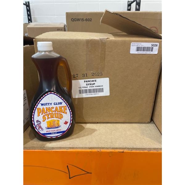 Nutty Club Pancake Syrup, 750ml, Case of 12