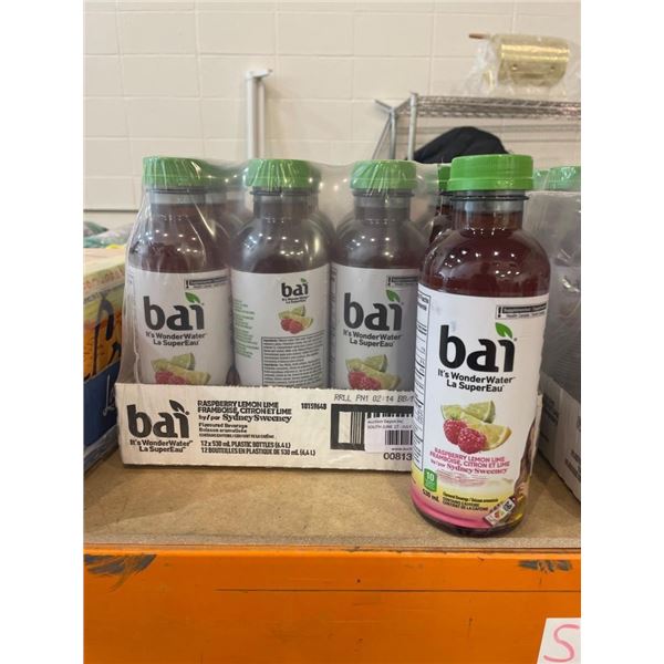 Bai Raspberry Lemon Lime Flavored Beverage, 12 x 530 ml Bottles
