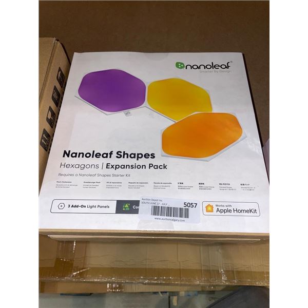 Nanoleaf Shapes Hexagons Expansion Pack, 3 Panels, Compatible with Apple HomeKit