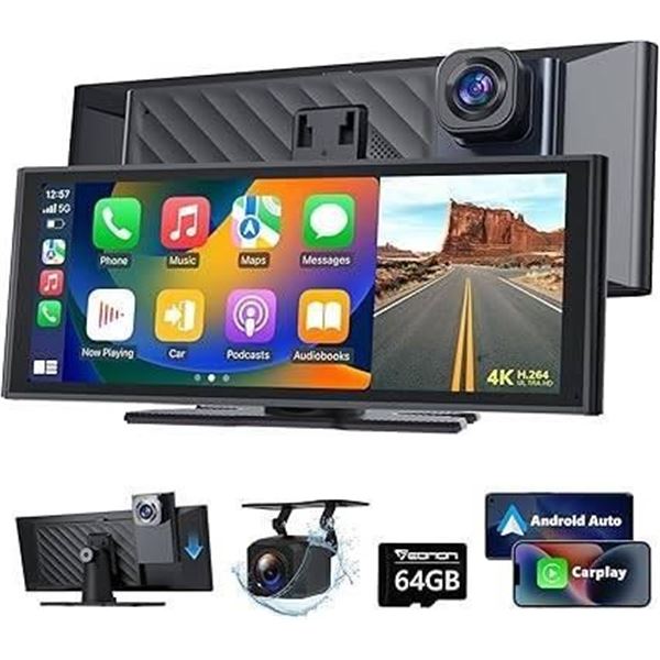 Portable Car Radio With Dash Cam and CarPlay