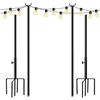 Image 1 : Holiday Styling String Light Poles Double 9ft 2 Pack