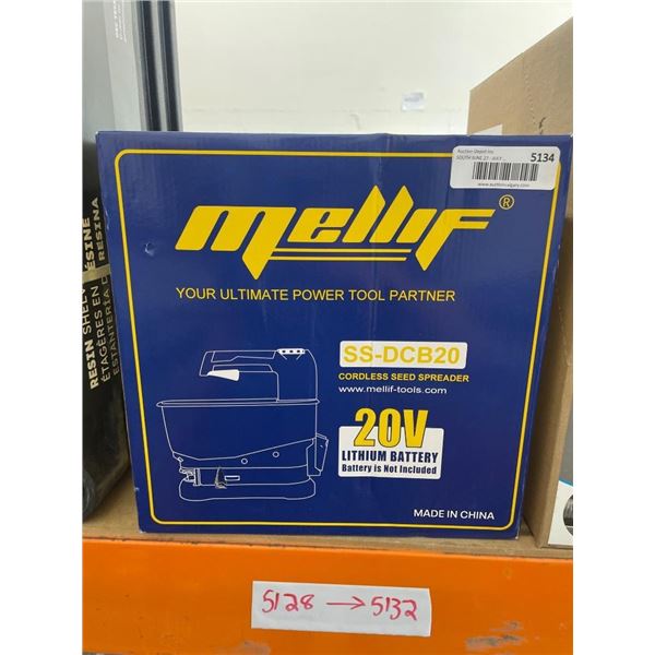 Mellif SS-DCB20 Cordless Seed Spreader with 20V Lithium Battery Integration