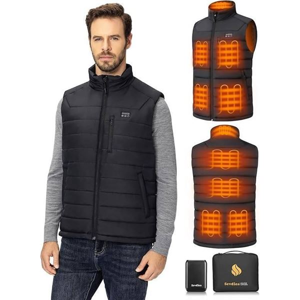 Men’s Heated Vest with Battery Pack Included 16000mAh 7.4V, Warming Heated Vest for Men Hun