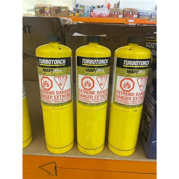 TurboTorch MAP-Pro Gas Cylinders for High-Heat Applications Lot of 3