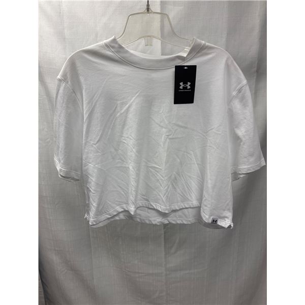 Under Armour Womenâ€™s Loose Cut T-Shirt Style 1383644, Size S/P/CH, White