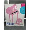 Image 2 : Losbenco Toddler Piano in Pink with Microphone and Stool