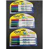 Image 1 : Lot of 3 Expo Ultra Fine Tip Dry Erase Markers, Set of 4, Multicolor