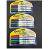 Image 1 : Lot of 3 Expo Ultra Fine Tip Dry Erase Markers, Set of 4, Multicolor
