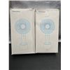 Image 2 : Portable Handheld Fan With Charging Dock, White