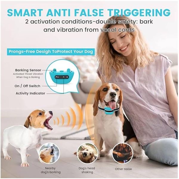 Masbrill DC651 Barking Control Collar with Adjustable Strap and USB Cable â€“ ***P