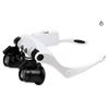Image 1 : Hands Free Head Magnifier LED Illuminated Visor,4 Detachable Lenses Headband Magnifier for Reading, 