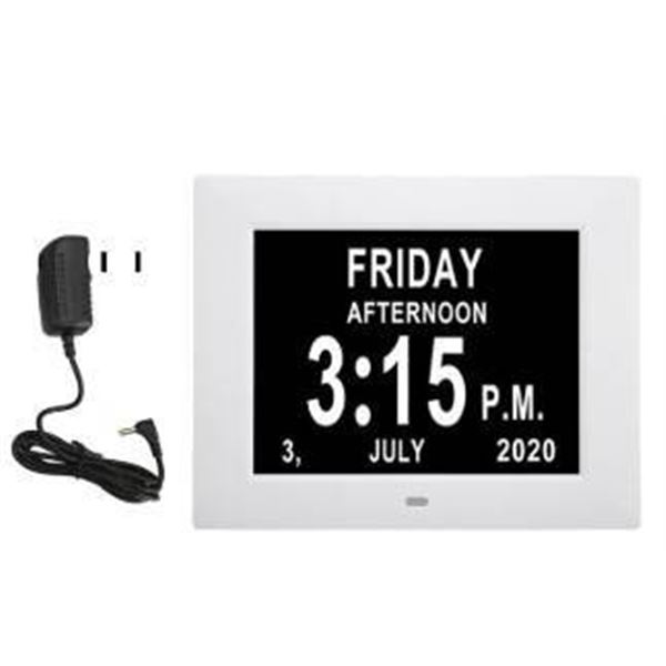 8-Inch Digital Clock with Easy-to-Read Display and Auto Night Dimmer