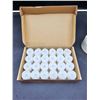Image 1 : 24 B Stars White Plastic Caps with Notched Design