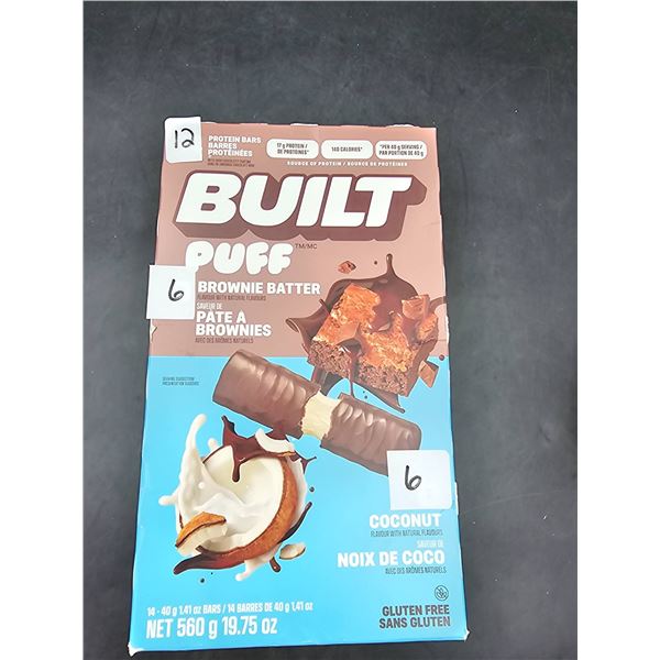 Built Puff Brownie Batter Coconut 19.75 Oz Gluten-Free Protein Bars
