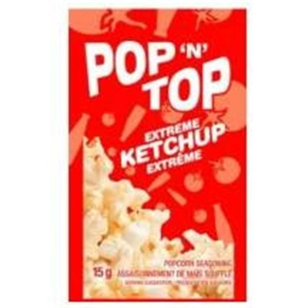 Pop â€˜Nâ€™ Top Extreme Ketchup Popcorn Seasoning 12 x 15g