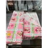 Image 1 : Pink and Green Fairy-Themed Fabric Panel Set