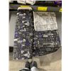 Image 1 : Roll of Black and White Printed Fabric with Blue Accents