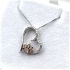 Image 1 : Sterling Silver Natural Diamond (0.10ct) Heart with Paw Pendant and Sterling Silver Chain, W/A $685.