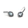 Image 1 : Sterling Silver Natural Blue Topaz (2.45ct) with CZ (0.30ct) Drop Style Earring, W/A $600.00. Blue t