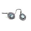 Image 2 : Sterling Silver Natural Blue Topaz (2.45ct) with CZ (0.30ct) Drop Style Earring, W/A $600.00. Blue t