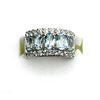 Image 1 : Sterling Silver Natural Blue Topaz (2.30ct) with Natural White Sapphire (0.60ct) Ring, Size 7.25, W/