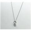 Image 2 : Sterling Silver Natural Diamond (0.11ct) Infinity Shape Pendant with Sterling Silver Chain, W/A$400.