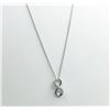 Image 3 : Sterling Silver Natural Diamond (0.11ct) Infinity Shape Pendant with Sterling Silver Chain, W/A$400.