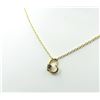 Image 2 : 14KT Yellow Gold Natural Blue to Green Alexandrite (0.04ct) Heart Shape Pendant with Gold Plated Ste
