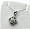 Image 1 : Sterling Silver CZ Pendant with Sterling Silver Chain, Retail $300.00.