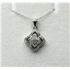 Image 2 : Sterling Silver CZ Pendant with Sterling Silver Chain, Retail $300.00.