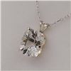 Image 1 : Sterling Silver Natural White Topaz (3.4ct) Pendant with Sterling Silver Chain, Retail $300.00.