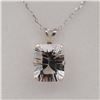 Image 2 : Sterling Silver Natural White Topaz (3.4ct) Pendant with Sterling Silver Chain, Retail $300.00.