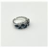Image 2 : Sterling Silver Natural Blue Sapphire (1.40ct) with Natural White Sapphire (0.20ct) Ring, Size 7, W/