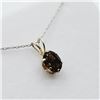 Image 1 : Sterling Silver Smokey Quartz (2ct) Pendant with Sterling Silver Chain, Retail $300.00.
