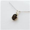 Image 2 : Sterling Silver Smokey Quartz (2ct) Pendant with Sterling Silver Chain, Retail $300.00.
