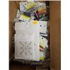 Image 2 : Decorative Craft Supplies Including Ribbons, Stencils, and Thread Spools