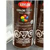 Image 2 : Krylon ColorMaxx Paint and Primer Gloss Leather Brown 340g â€“ Set of 3