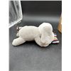 Image 2 : Plush Dog Toy With Striped Bone and Interactive Pull Feature