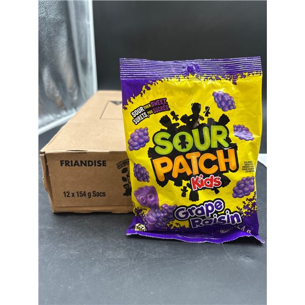 Sour Patch Kids Grape Raisin Candy Lot, 12 x 154g Sacs