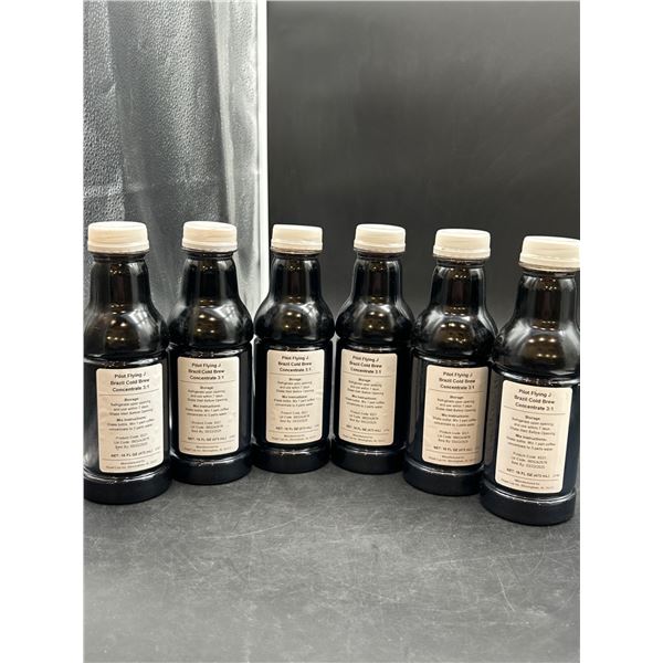 Lot of 6 Pilot Flying J Brazil Cold Brew Concentrate 3:1 Bottles, 473ml each